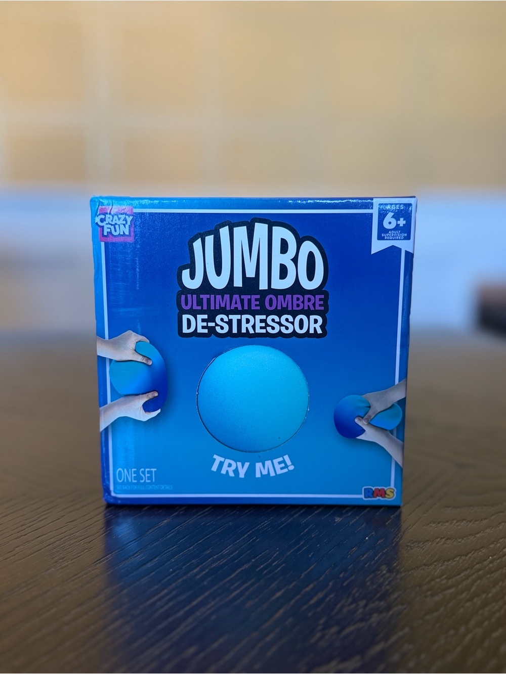 RMS Crazy Fun Jumbo Ombre De-Stressor Squishy Fidget Stress Ball - Blue